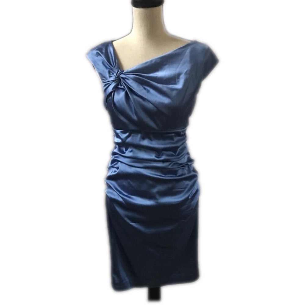 Blue Formal Wedding Cocktail Dress Suzi Chin 6