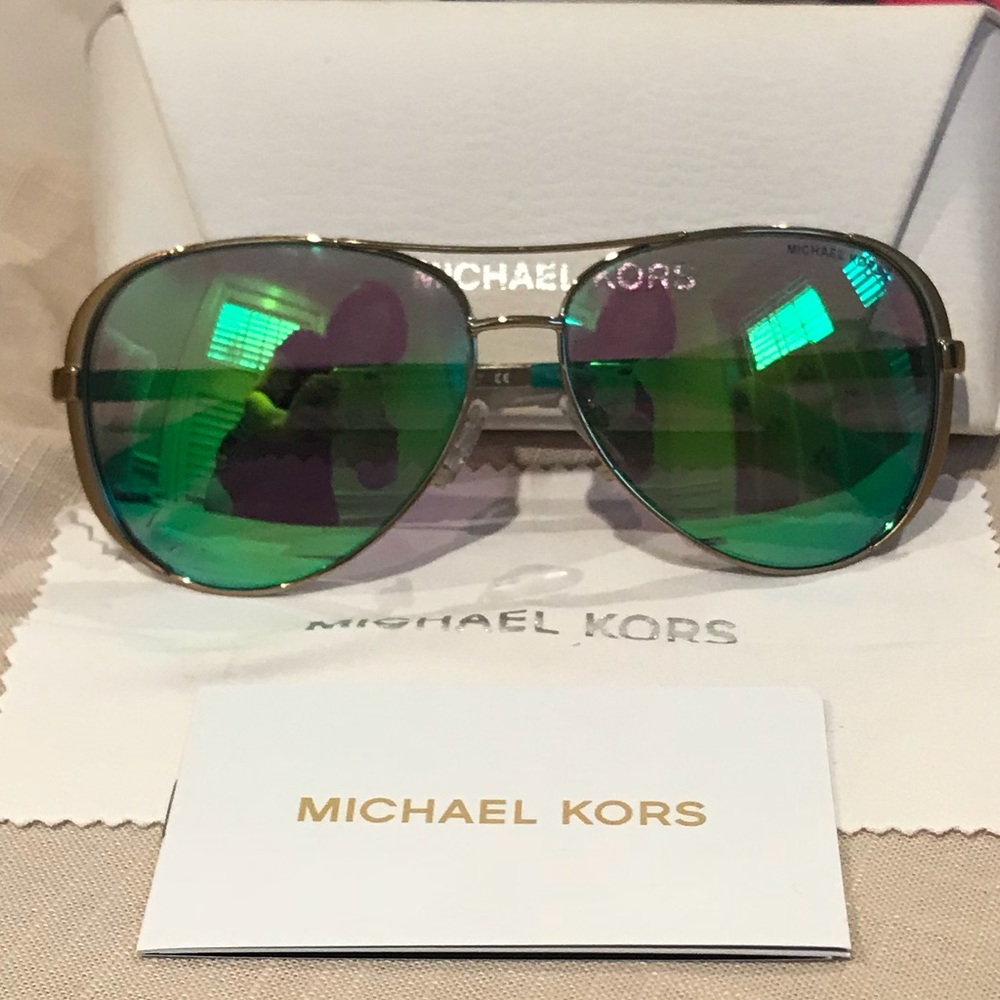 Michael Kors green polarized sunglasses