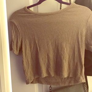 Light brown cropped shirt