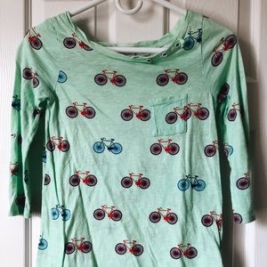 Anthropologie Postmark Bicycle Print Top