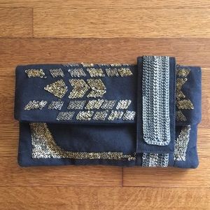 Embellished Foldover Clutch