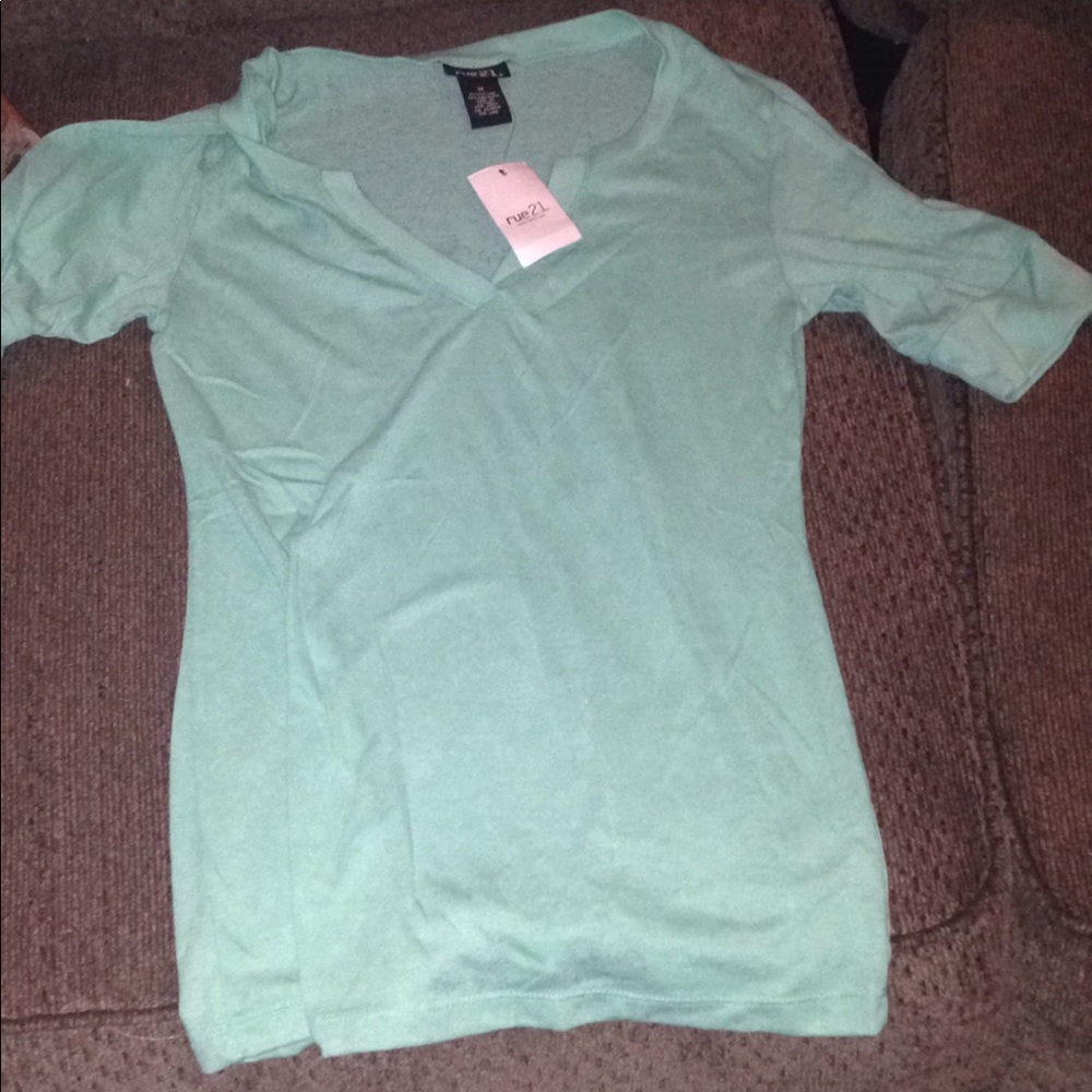 Mint green shirt