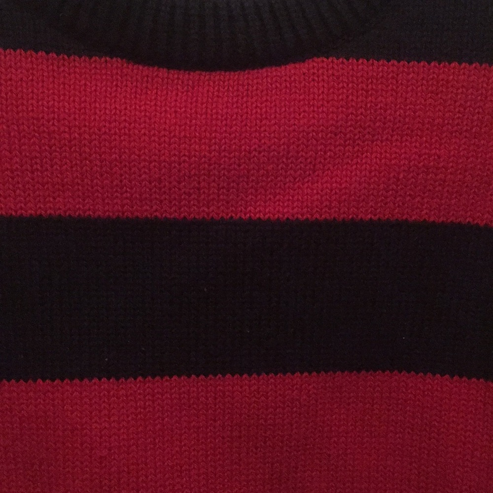 Rd and Black Striped Sweater