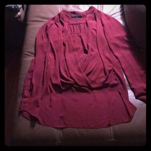 Jaklyn draped-front blouse