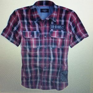 Haley Davidson Men’s Plaid Short Sleeve Shirt
