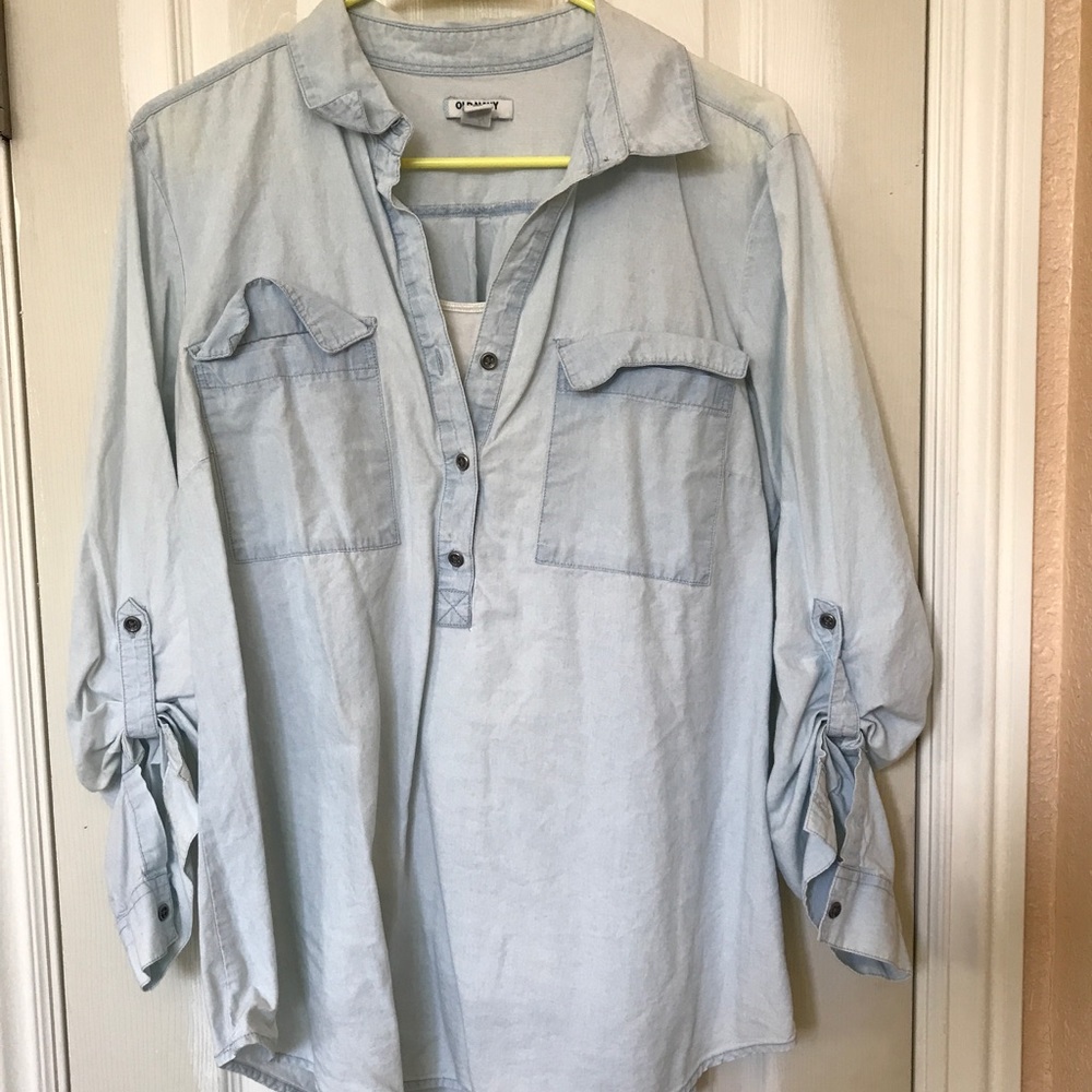 Old Navy half sleeve jean shirt