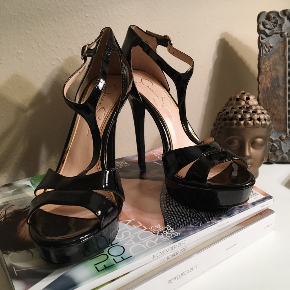 Jessica Simpson Black Patent Leather Heel