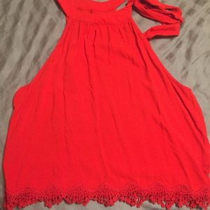 Red Halter top