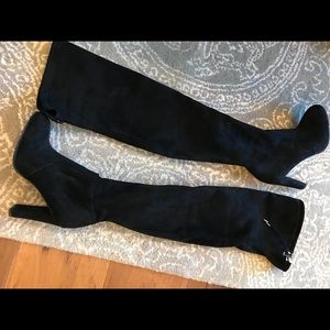 Sam Edelman Black Thigh High Faux Suede boots