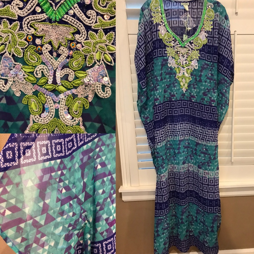 Long Beaded Caftan