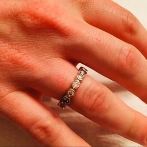 Bezel set cubic zirconia eternity band size 6