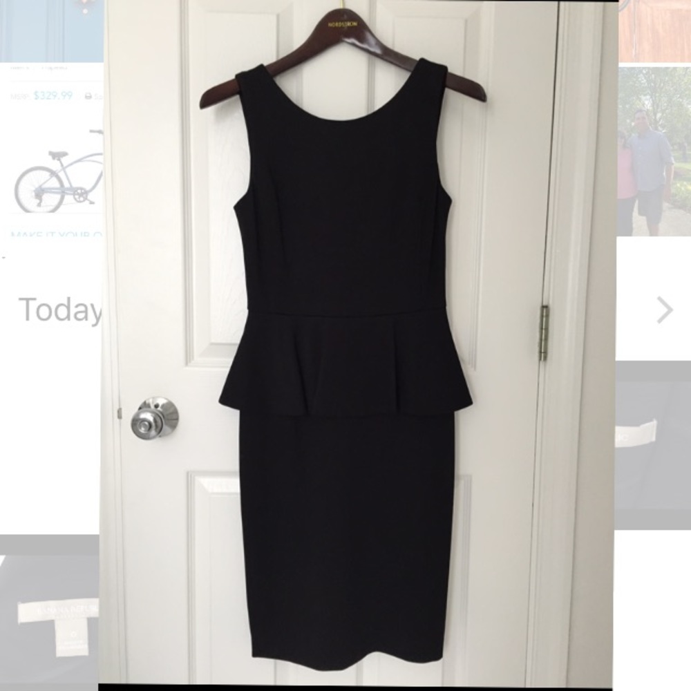 Black peplum dress