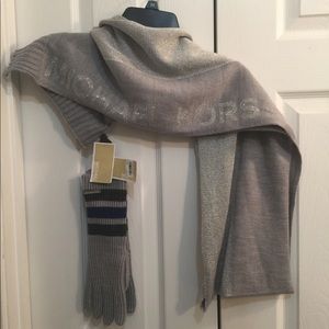 Michael Kors Scarf and Glove Set