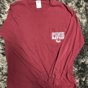 PINK Maroon long sleeve
