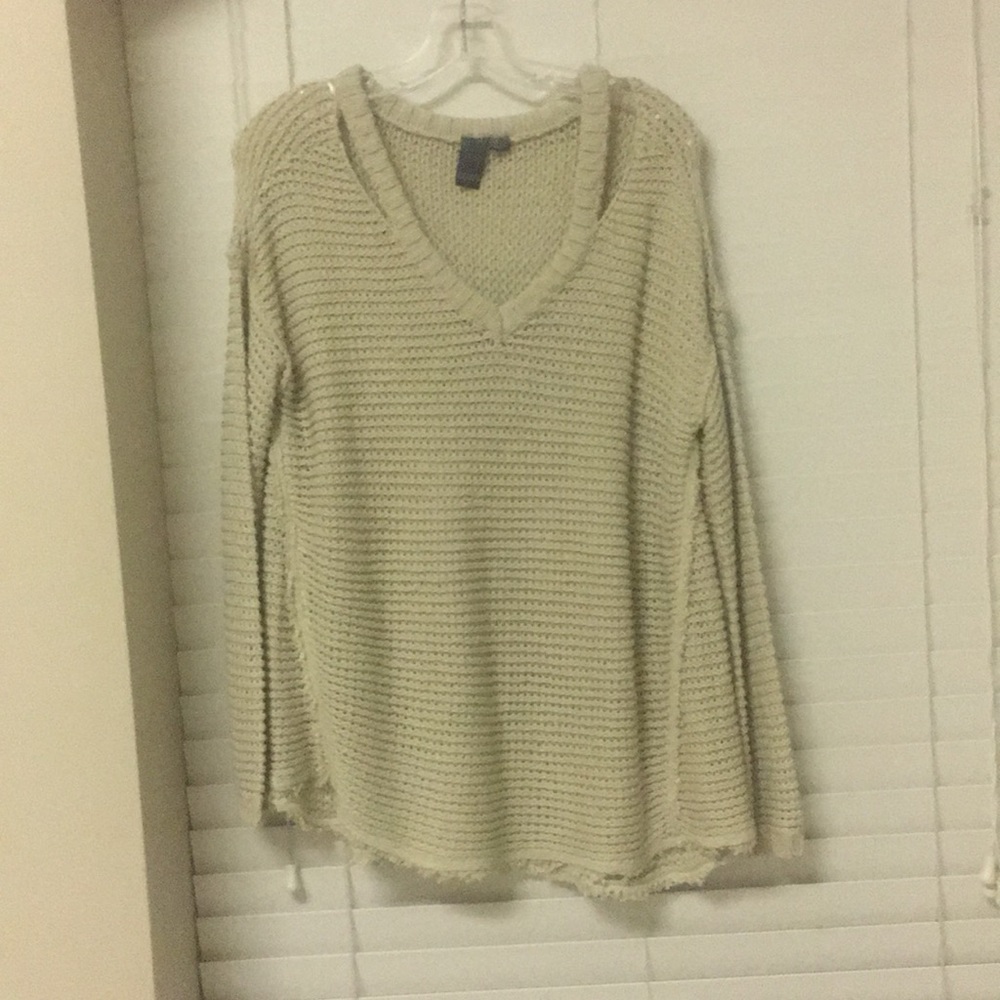 Fall cream knit sweater