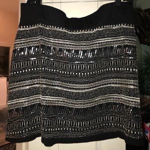 Sequin black skirt. Perfect for Holiday Parties.