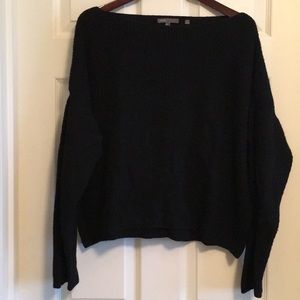 Vince wool/cashmere boat neck ribbed sweater L