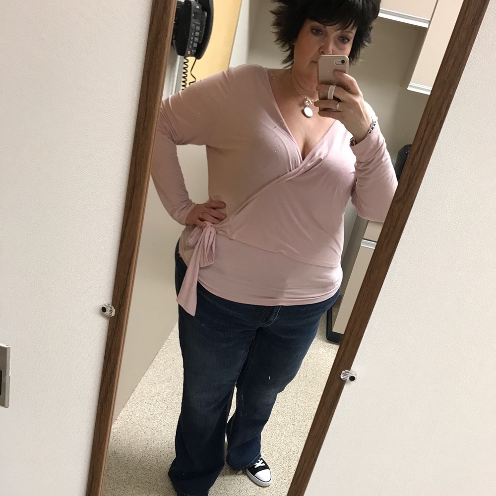 Lane Bryant Dance Active Wrap top