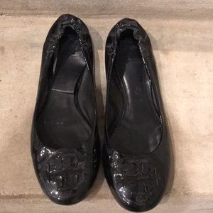 Tory Burch Black Patent Leather Flats
