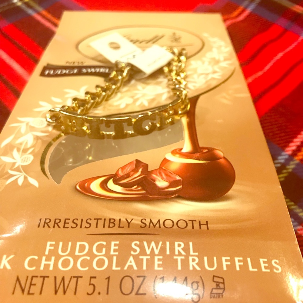 BITCH gold plated bracelet