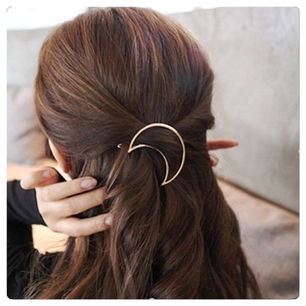 Moon Minimalist Geometric Hair Clip