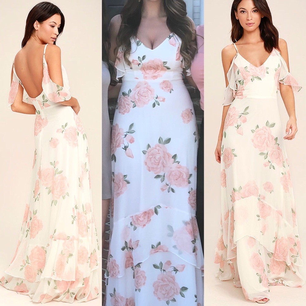 Lulu’s gorgeous floral/ivory dress -medium