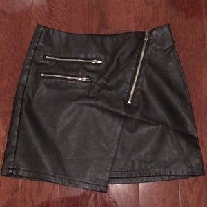Black H&M faux leather miniskirt