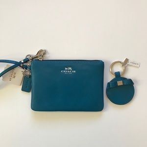 🆕•Coach• Wristlet & Mirror Keychain
