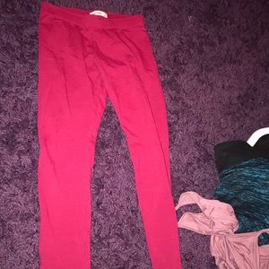 Red leggings