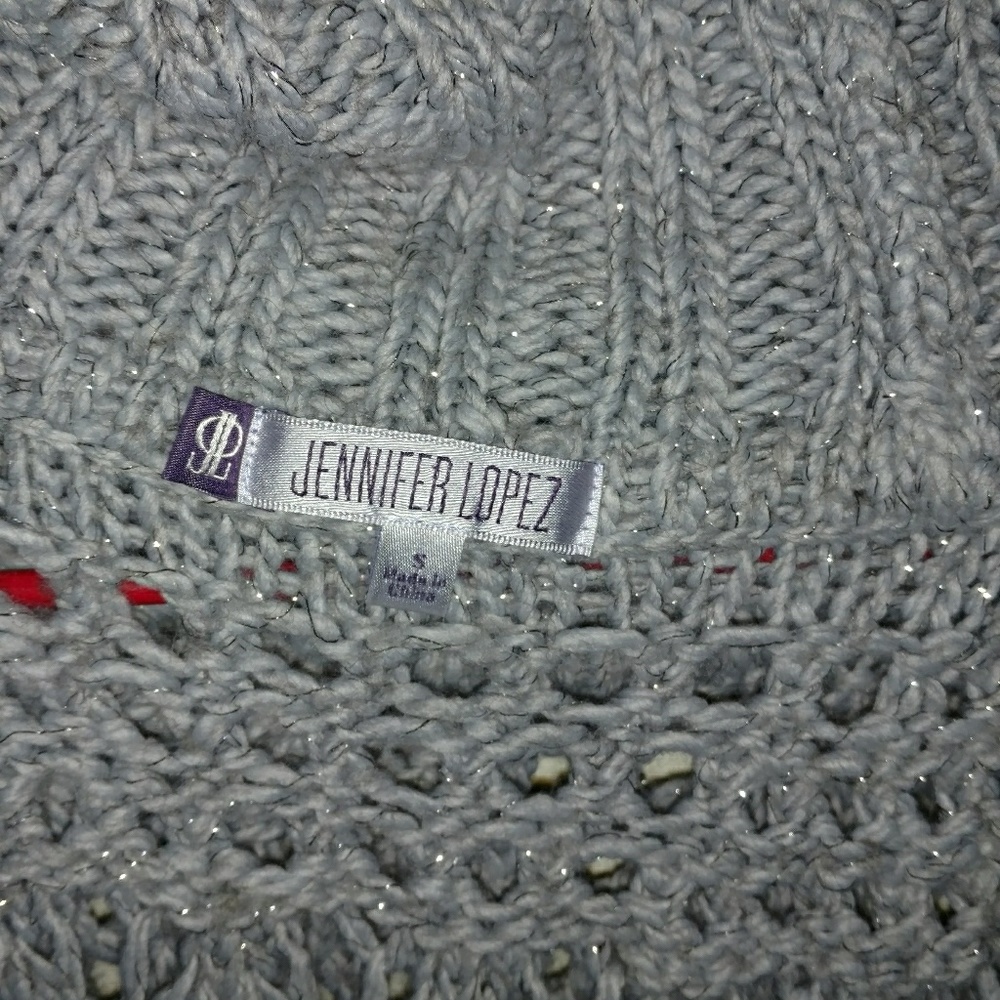Swoop neck, moc sleeveless sweater