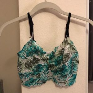 Green/Black/White PINK Bralette
