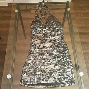 🔱Sexy Silver and Black Halter Dress🔱