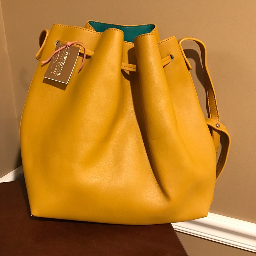 Yellow bucket bag