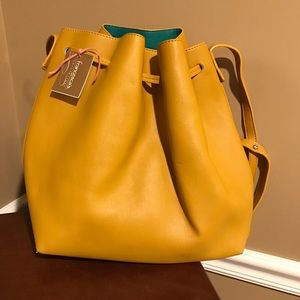 Yellow bucket bag