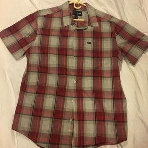 HURLEY Men’s Casual Plaid Button Down
