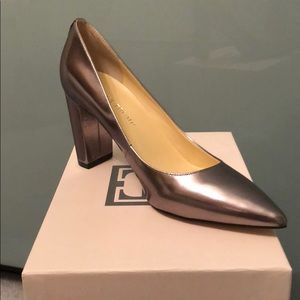 Pewter block heels