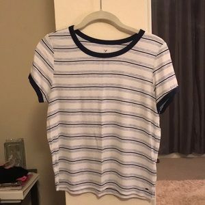 Blue/White Stripped American Eagle Top