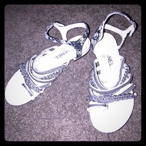 Chanel White Sandals