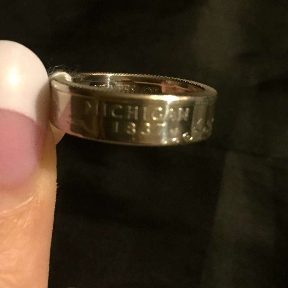 90% silver proof Michigan Coin Ring