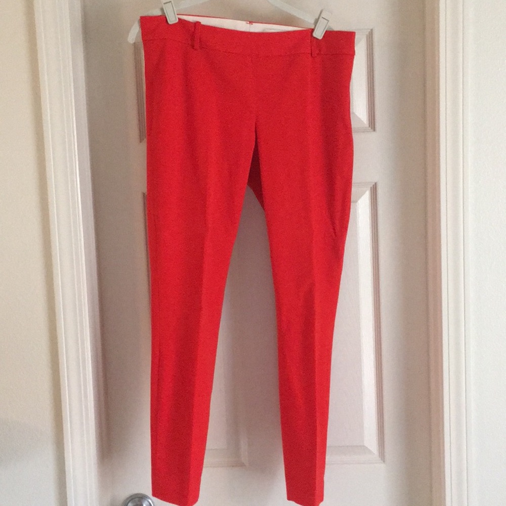 J. Crew red Minnie pants