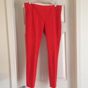 J. Crew red Minnie pants