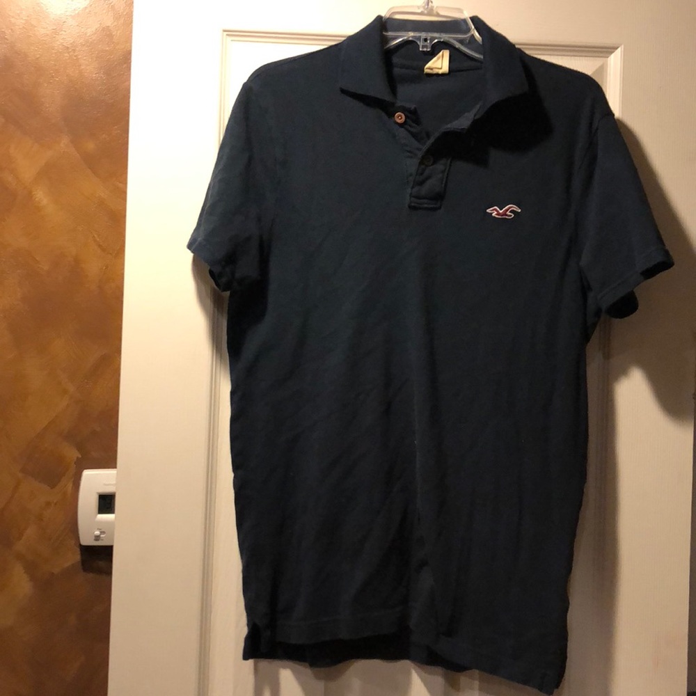 Hollister Blue polo- Medium