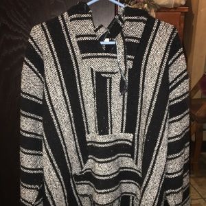 Black and white Poncho