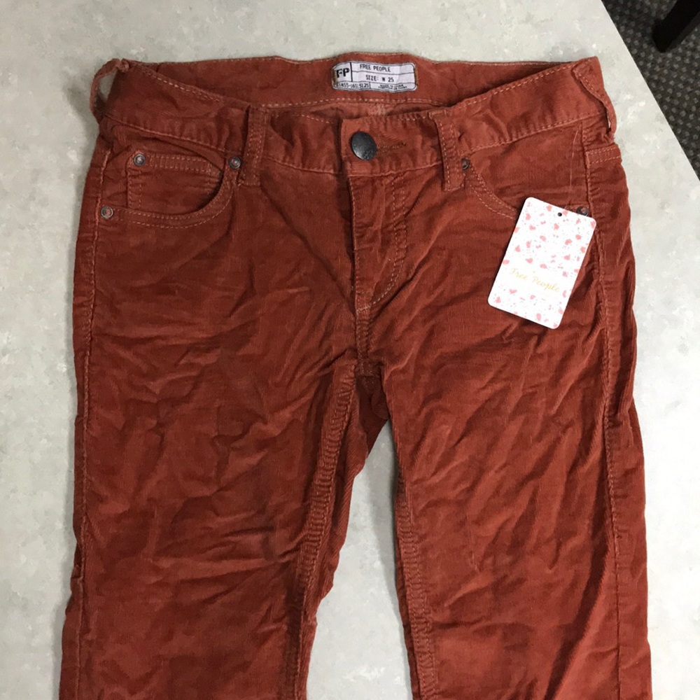 Free people  sienna burnt orange corduroy pants