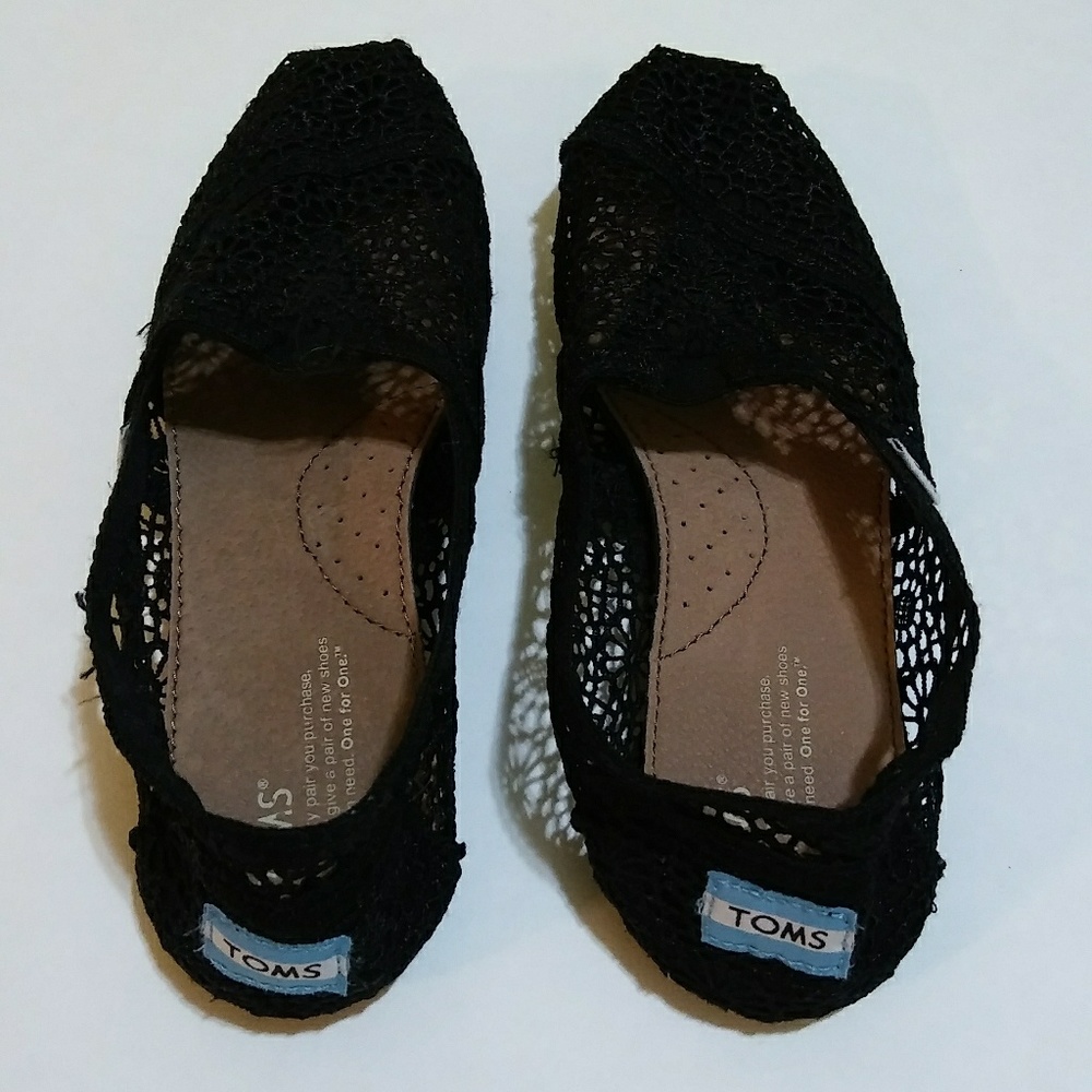 ONE DAY SALE! Black Crochet Toms