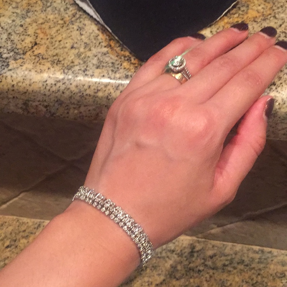 Beautiful diamond accent beaded bracelet