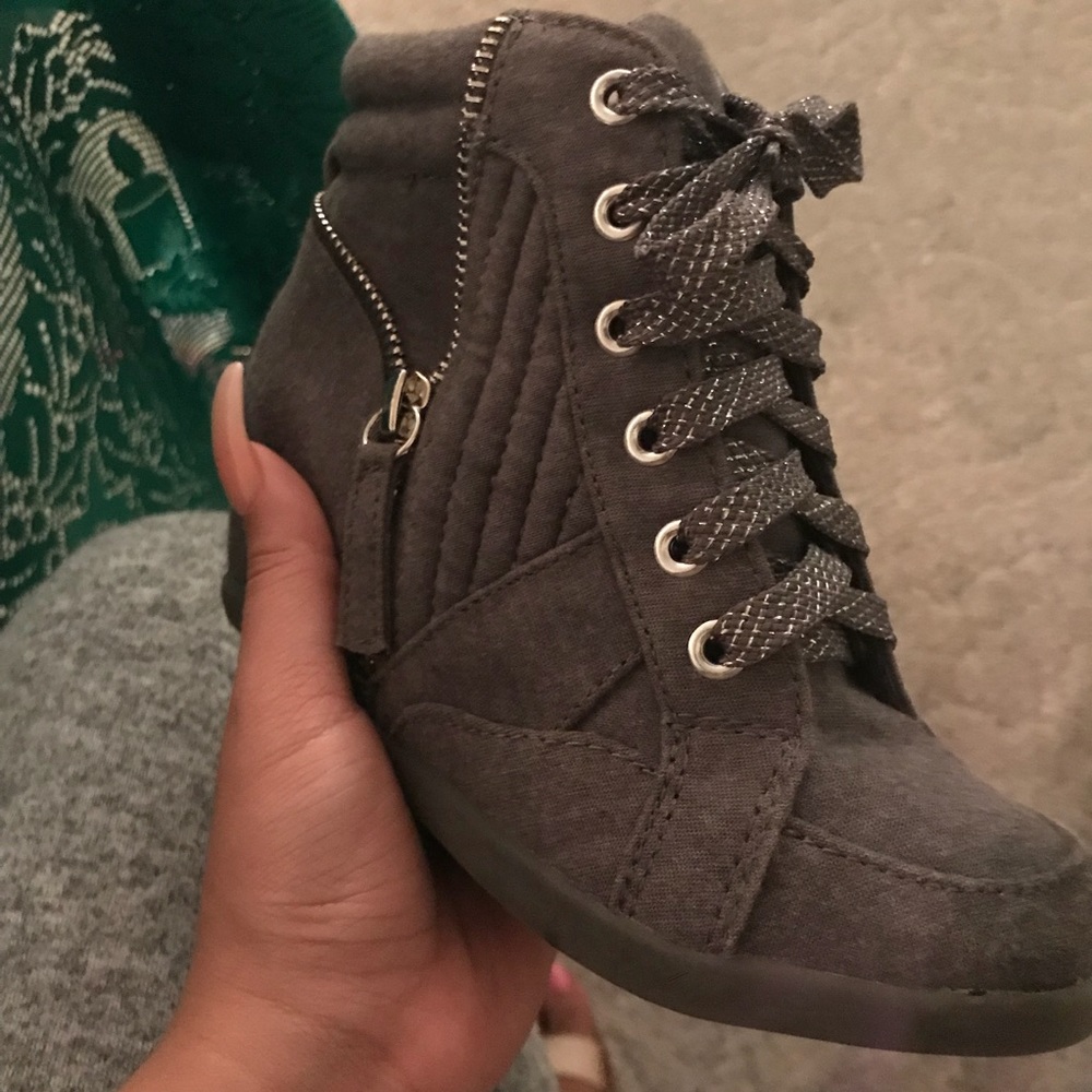Justice Zipper Wedge Sneakers
