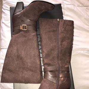 Wide calf knee high boots