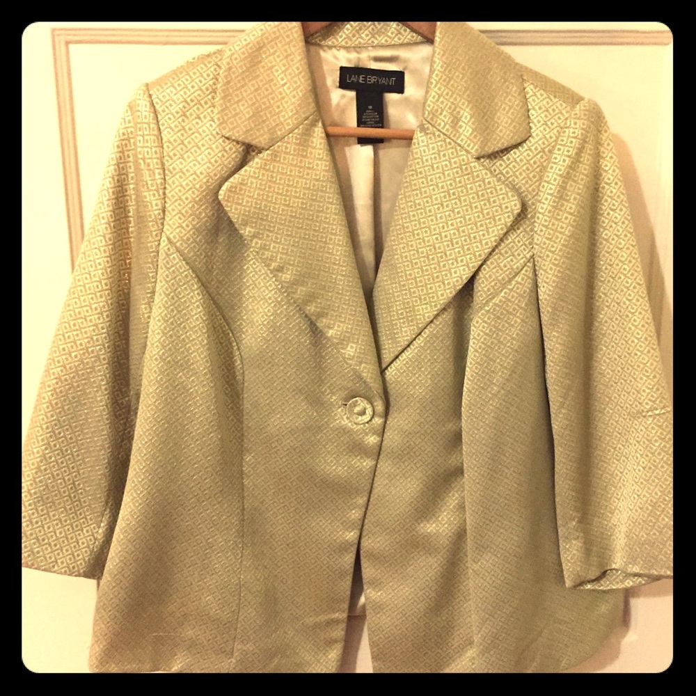 Gold Brocade Lane Bryant Blazer