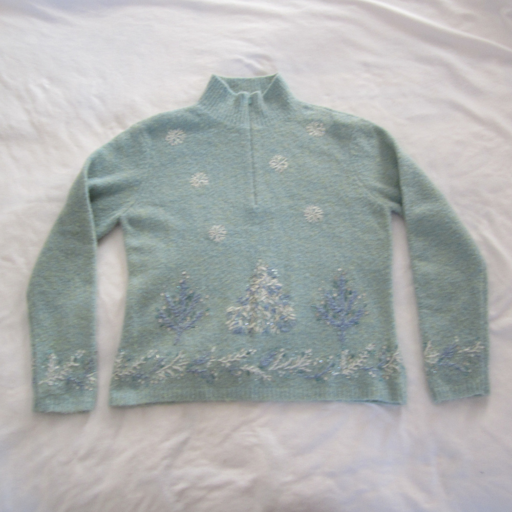Elegant Talbots Baby Blue Christmas Womens size 8P